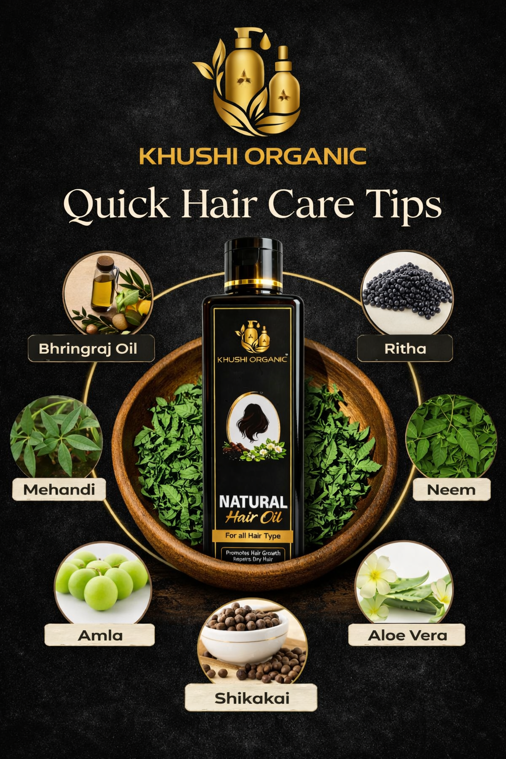 Organic Natural Herbal Hair Oil