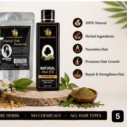 Combo - Hair Oil + Mehandi (Regular Pack)
