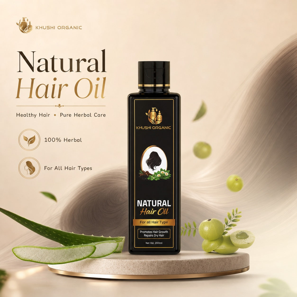 Organic Natural Herbal Hair Oil